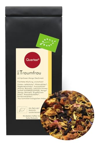 Quertee Bio-Früchtetee "Traumfrau" - Exotischer Aprikosen-Mango-Mix Geschmack (100 g) von Quertee