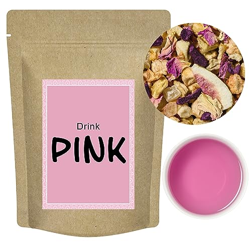Quertee "Drink Pink" Tee in rosa mit tollem Eisbonbon Geschmack - Früchtetee (100 g) von Quertee