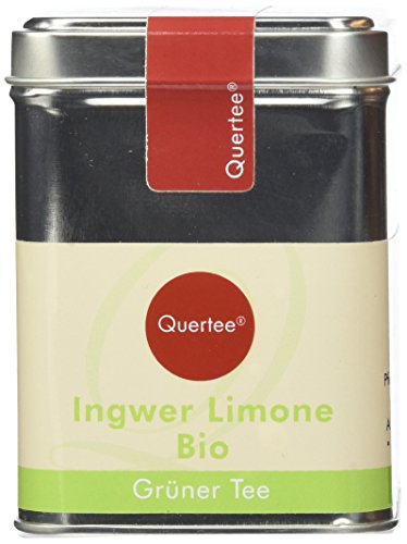 Quertee - Bio - Grüner Tee - "Ingwer Limone" in einer Teedose - 110 g - Loser Biotee von Quertee