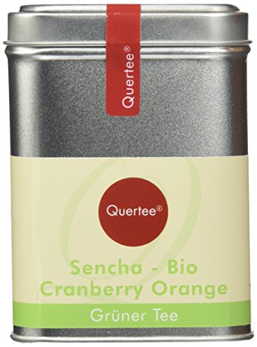 Quertee - Bio - Grüner Tee - Sencha "Cranberry Orange" in einer Teedose - 100 g - Loser Biotee von Quertee