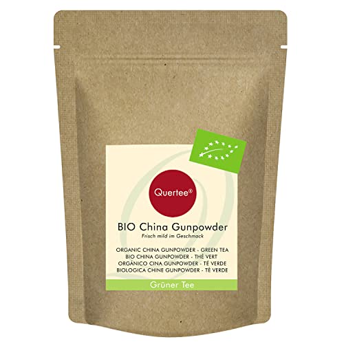 Quertee Gunpowder Tee Bio Grüntee | Frisch mild im Geschmack | Bio grüner Tee | Loser Biotee (1000 g) von Quertee