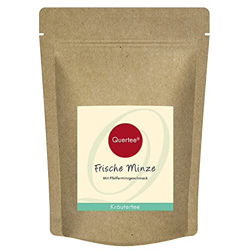 Quertee Kräutertee Frische Minze | Frischer Minzgeschmack | Lemongras, Eukalyptusblätter, Krauseminze, ...| Kräutertee lose 200 g von Quertee
