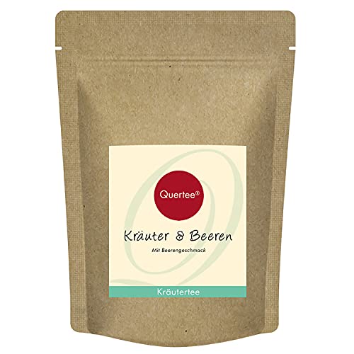 Quertee Kräutertee "Kräuter & Beeren" | Fruchter Beerengeschmack | Lemongras, Kamillenblüten, Pfefferminze, | Kräutertee lose 200g von Quertee