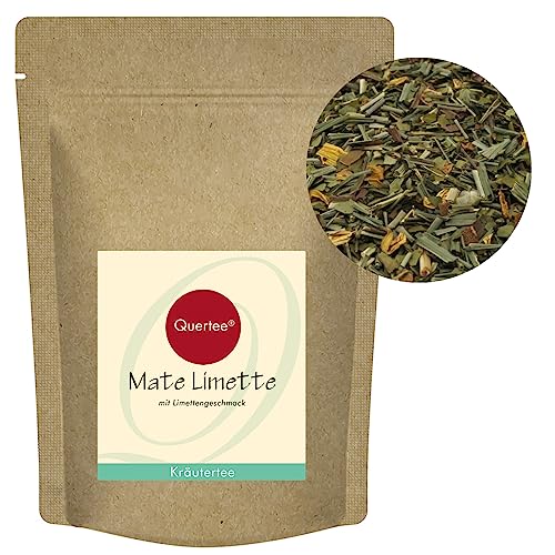 Quertee Mate Grün Tee Limette mit natürlichem Limettengeschmack und Stevia - Genießen Sie den prickelnden Geschmack der Tropen! (1000 g) von Quertee