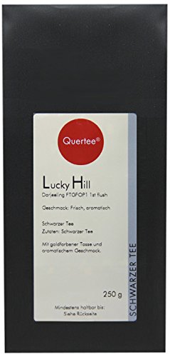 Quertee Schwarzer Tee - Darjeeling FTGFOP1 1st flush "Lucky Hill" - 250 g, 1er Pack (1 x 250 g) von Quertee