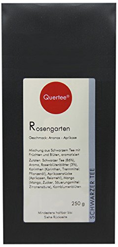Quertee Schwarzer Tee "Rosengarten" - 250 g, 1er Pack (1 x 250 g) von Quertee