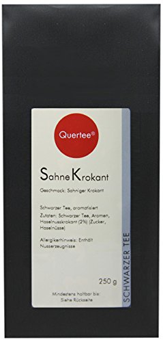 Quertee Schwarzer Tee "Sahne Krokant"- 250 g, 1er Pack (1 x 250 g) von Quertee