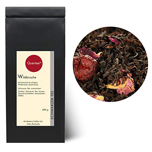 Quertee - Schwarzer Tee "Wildkirsche" - Mit fruchtigem Wildkirsche Geschmack (100 g) von Quertee