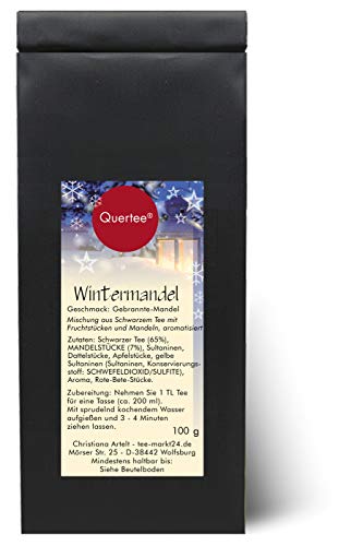 Wintertee - Weihnachtstee "Wintermandel" - Schwarztee - Schwarzer Tee zu Weihnachten und in der Winterzeit (100 g) von Quertee