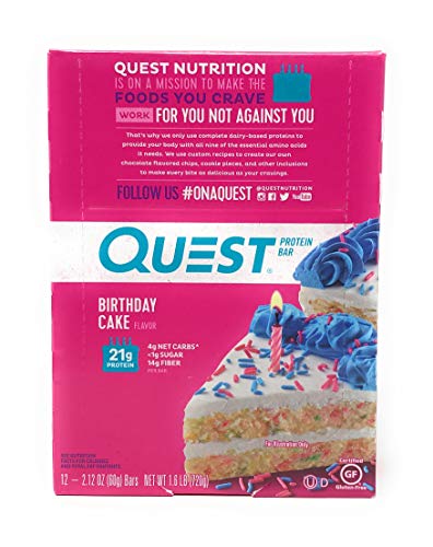 Quest Bar Geburtstagskuchen, 60 ml, 12 Stück von Quest Nutrition