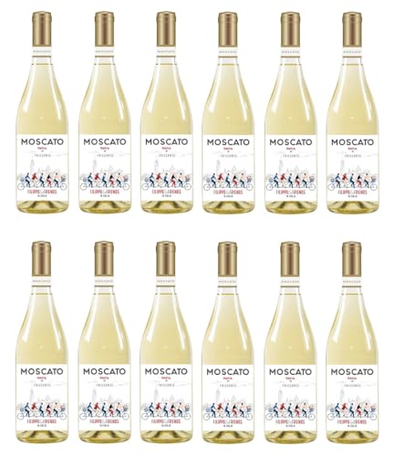 Questo Amico 12x 0,75l - Filippo & Friends - Moscato - Frizzante - Pavia I.G.P. - Veneto - Italien - Perlwein süß von Questo Amico