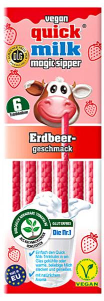 Quick Milk Trinkhalme Erdbeergeschmack von Quick Milk