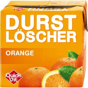 12 Packungen a 500ml Durstlöscher Quickfit Orange mit Strohhalm von Quickfit