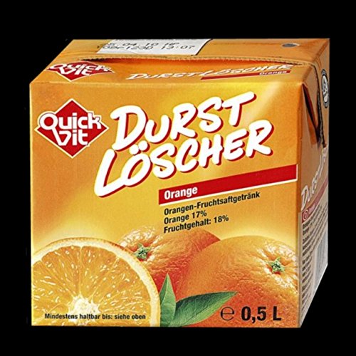 Durstlöscher Orange 0,5l 12 Päckchen von QuickVit
