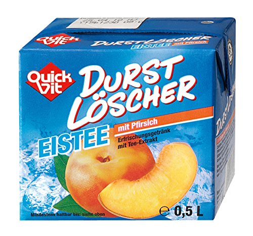 QuickVit Durstlöscher Eistee Pfirsich, 12er Pack (12 x 500 ml) von QuickVit