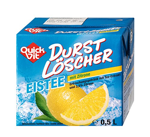 QuickVit Durstlöscher Eistee mit Zitrone, 12er Pack (12 x 500 ml) von QuickVit