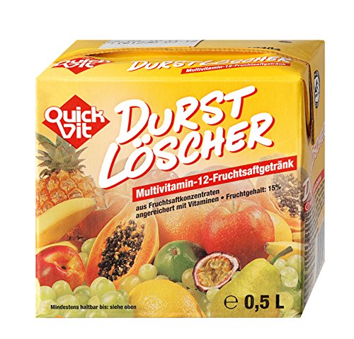 QuickVit Durstlöscher Multivitamin, 12er Pack (12 x 500 ml) von QuickVit