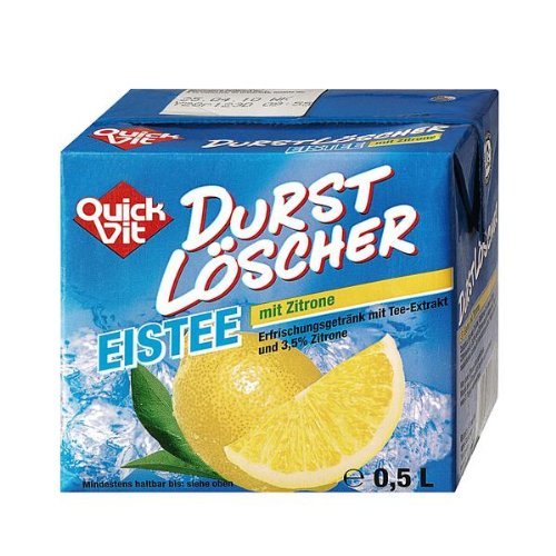 Quickfit Durstlöscher 'Eistee Zitrone' Erfrischungsgetränk, 36x 500 ml von QuickVit