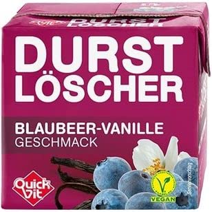 24 Packungen a 500ml Durstlöscher Blaubeer Vanille Geschmack mit Strohhalm 24 Packungen a 500ml Durstlöscher Blaubeer Vanille Geschmack mit Strohhalm von QuickVit