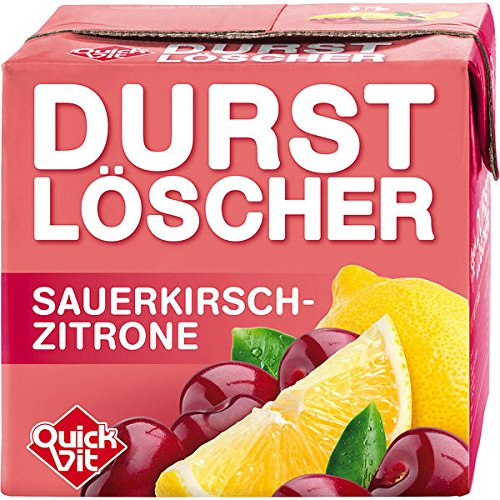 Quickvit Durstlöscher Sauerkirsch - Zitrone, 24 x 500 ml von QuickVit