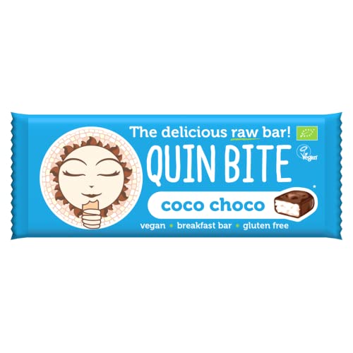 Quin Bite Bio Coco Choco Schoko Kokos Rohkost Riegel 12er Spar Pack (12 x 30 g) von Quin Bite