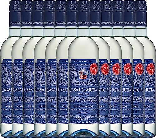 Vinho Verde von Casal Garcia - Weißwein 12x 0,75l VINELLO - 12er - Weinpaket inkl. kostenlosem VINELLO.weinausgießer von Quinta da Aveleda