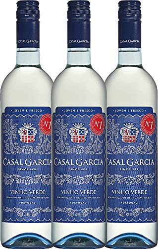 Vinho Verde von Casal Garcia - Weißwein 3x 0,75l VINELLO - 3er - Weinpaket inkl. kostenlosem VINELLO.weinausgießer von Quinta da Aveleda