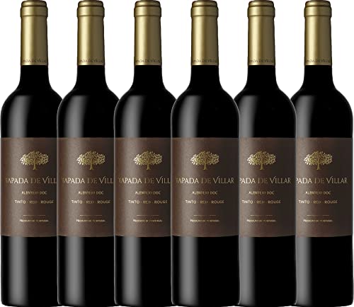 VINELLO 6er Weinpaket Rotwein - Tapada de Villar Tinto 2020 - Quinta das Arcas mit einem VINELLO.weinausgießer | 6 x 0,75 Liter von Quinta das Arcas
