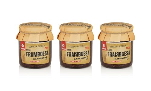 Himbeermarmelade - Packung mit 3 Gläsern zu je 280g - Bietet eine Extra-Portion Energie - Ideal für Desserts und Frühstücke - Ohne Farbstoffe und Konservierungsstoffe - Gourmet-Produkt aus Portugal Himbeermarmelade - Packung mit 3 Gläsern zu je 280g - Bietet eine Extra-Portion Energie - Ideal für Desserts und Frühstücke - Ohne Farbstoffe und Konservierungsstoffe - Gourmet-Produkt aus Portugal von Quinta de Jugais