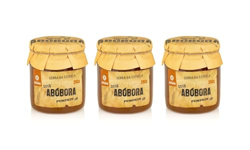 Kürbismarmelade - Packung mit 3 Gläsern zu je 280g - Natürlicher und köstlicher Geschmack - Ideal für Desserts und Frühstücke - Ohne Farbstoffe und Konservierungsstoffe - Gourmet-Produkt aus Portugal Kürbismarmelade - Packung mit 3 Gläsern zu je 280g - Natürlicher und köstlicher Geschmack - Ideal für Desserts und Frühstücke - Ohne Farbstoffe und Konservierungsstoffe - Gourmet-Produkt aus Portugal von Quinta de Jugais