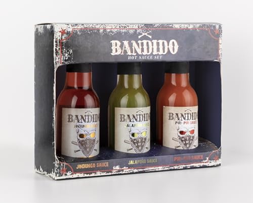 Pack mit 3 Gläsern à 100 ml - Enthält Piri Piri-Sauce, Jindungo-Sauce und Jalapeño-Sauce - Scharfe und sehr vielseitige Saucen - Gourmet-Produkt aus Portugal von Quinta de Jugais