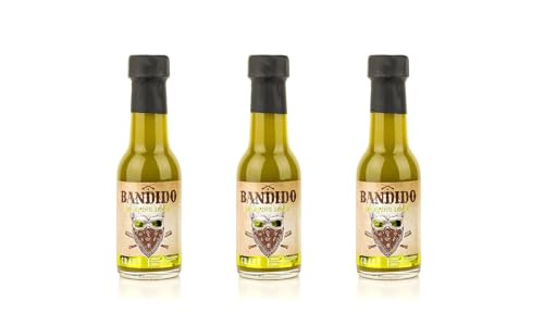 Scharfe Jalapeño Bandido Sauce - Packung mit 3 Flaschen zu je 100 ml - Mexikanische Stilsauce - Hergestellt aus Jalapeño-Chilis, grüner Paprika und Gewürzen - Gourmet-Produkt aus Portugal Scharfe Jalapeño Bandido Sauce - Packung mit 3 Flaschen zu je 100 ml - Mexikanische Stilsauce - Hergestellt aus Jalapeño-Chilis, grüner Paprika und Gewürzen - Gourmet-Produkt aus Portugal von Quinta de Jugais