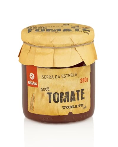 Tomatenmarmelade - Glas mit 280g - Von Hand gepflückte Tomaten - Ideal für Desserts und Frühstück - Ohne Farbstoffe und Konservierungsstoffe - Gourmetprodukt aus portugiesischer Herkunft von Quinta de Jugais