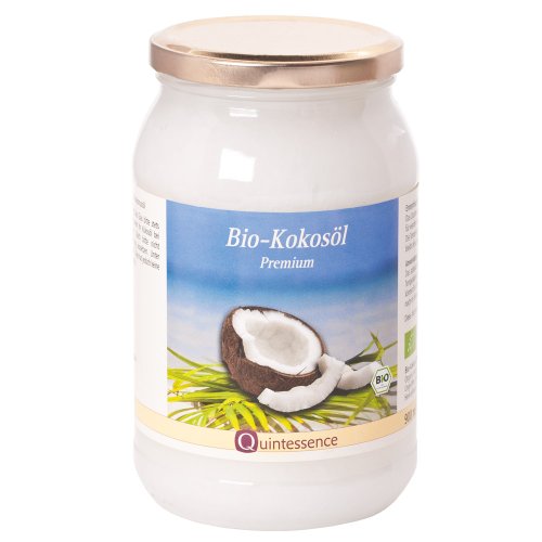 Quintessence Kokosöl 900 ml in Bio-Qualität - Hergestellt aus sonnengereiften Kokosnüssen - Rohkostqualität - Herstellung garantiert innerhalb von 2 ½ Tagen nach der Ernte von Quintessence Wissen, was gut tut.
