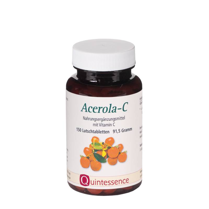 Acerola Lutschtabletten, 150 Stück - Natürliches Vitamin C aus der Acerola-Kirsche - Vegan - Quintessence von Quintessence