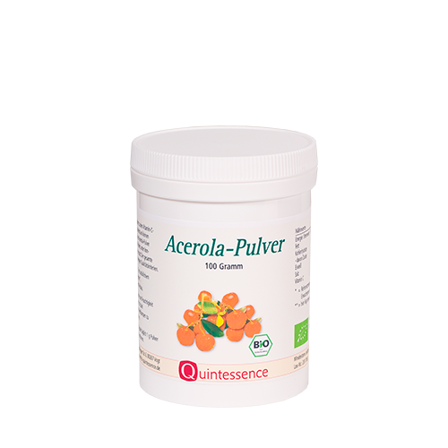 Acerola-Pulver BIO 100 g - Natürliches Vitamin C - Aus Brasilien - Vegan - Quintessence von Quintessence