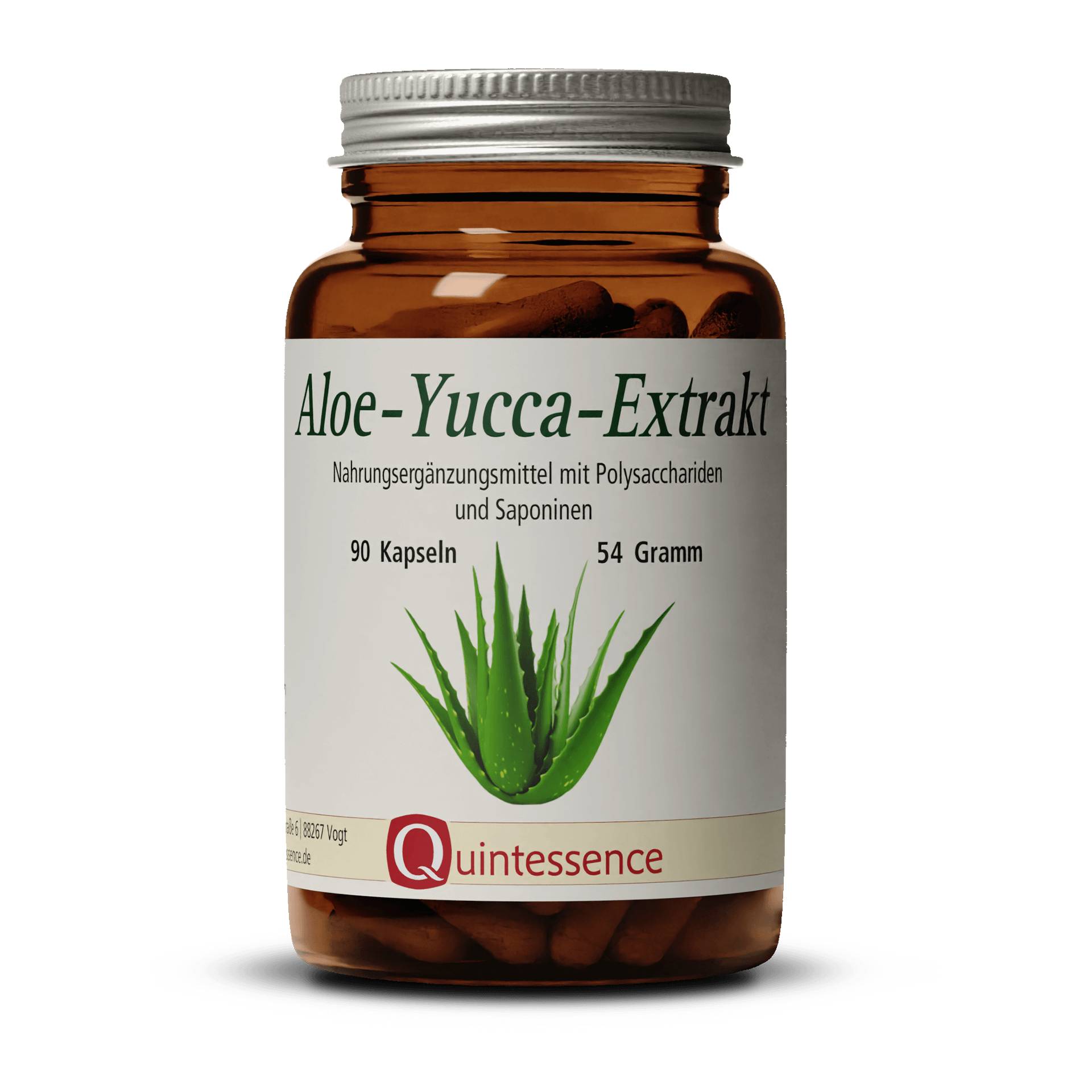 Aloe-Yucca Extrakt 90 Kapseln - Sanfte Reinigung von innen - Für eine 45 Tage Kur - Vegan - Quintessence von Quintessence