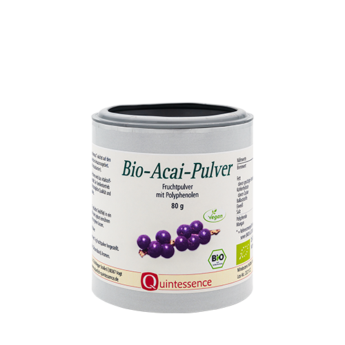 Bio-Acai-Pulver 80 g - Die Powerbeere vom Amazonas - Enthält von Natur aus Polyphenole - Vegan - Quintessence von Quintessence