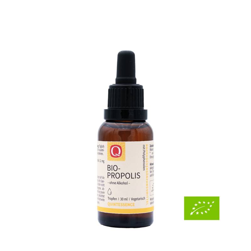 Bio Propolis Tropfen 30 ml in Bioqualität - ohne Alkohol  mit 12 mg Polyphenolen pro ml - Quintessence von Quintessence