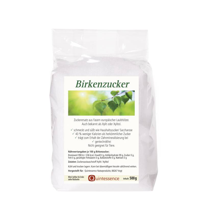 Birkenzucker 500 g - Schont Blutzuckerspiegel & Zähne! - Quintessence von Quintessence