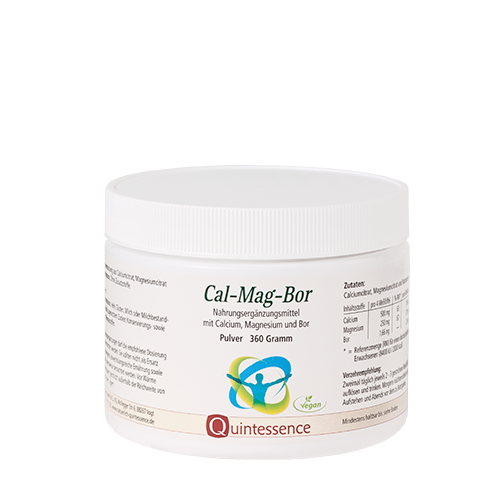 Cal-Mag-Bor 360 g Pulver - Calcium - Magnesium - Hohe Bioverfügbarkeit - Vegan - Quintessence von Quintessence