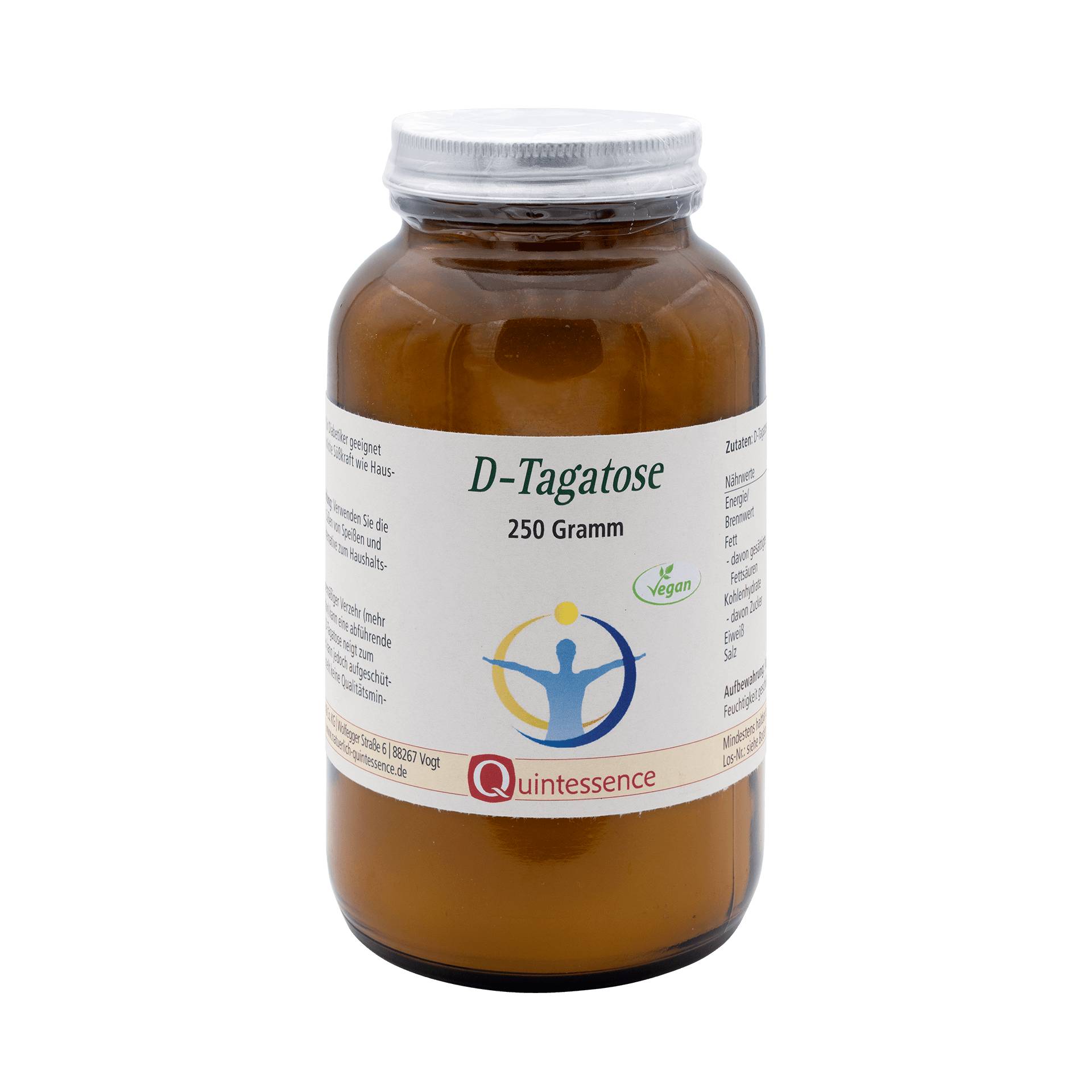 D-Tagatose 250 g - Zahnfreundliche Alternative zu Haushaltszucker - Für Diabetiker geeignet - Vegan - Quintessence von Quintessence