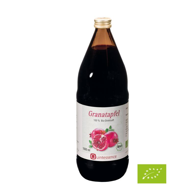 Granatapfelsaft BIO 100 Prozent Direktsaft 1000 ml - Aus reifen Granatäpfeln des Kaukasus - Vegan - Quintessence von Quintessence