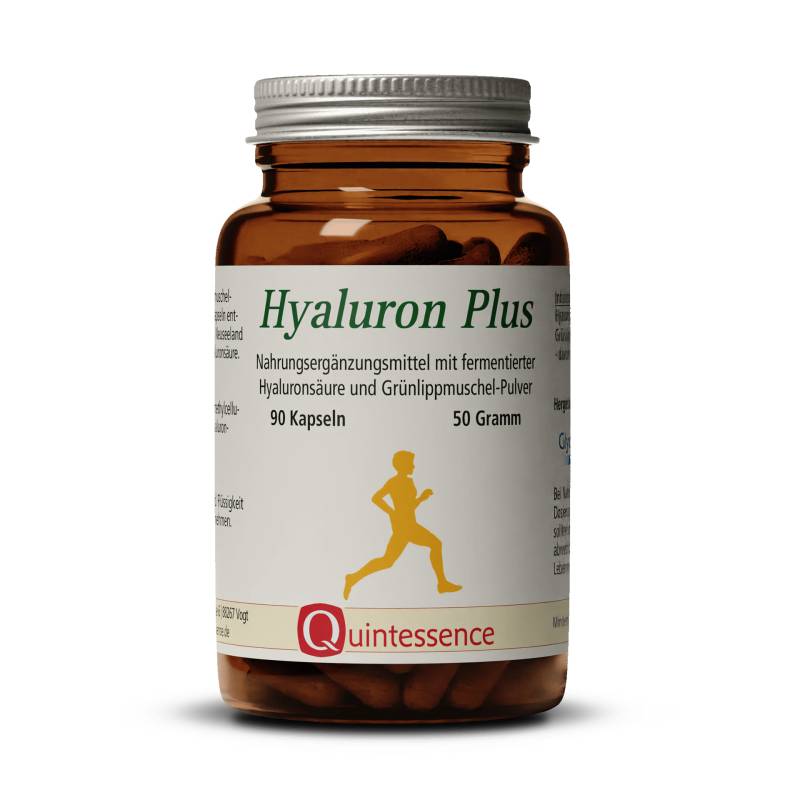 Hyaluron Plus 90 Kapseln - Hyaluronsäure und Grünlippmuschel-Pulver - Vegan - Quintessence von Quintessence