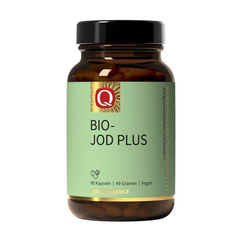 Jod Plus Bio 90 Kapseln - Natürliches Jod aus der Meeresbraunalge Ascophyllum nodosum - Vegan - Quintessence von Quintessence