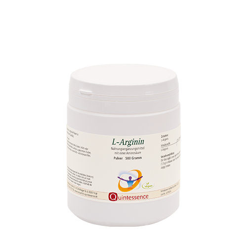 L-Arginin 500 g Pulver - 100% reines L-Arginin - Semi-essentielle Aminosäure - Vegan - Quintessence von Quintessence