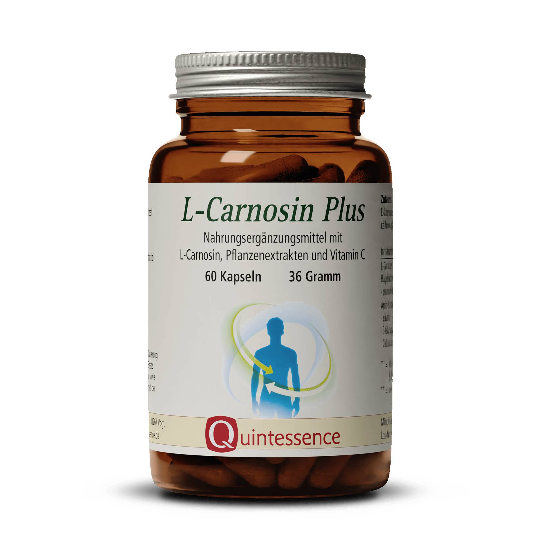 L-Carnosin Plus 60 Kapseln - Besonders wertvoll mit Extrakten aus Hagebutten und Amla-Frucht - Vegan - Quintessence von Quintessence