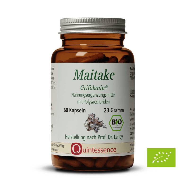 Maitake - Grifolanin Bio 60 Kapseln - Pilzextrakt des Klapperschwamms Grifola frondosa - Vegan - Quintessence von Quintessence