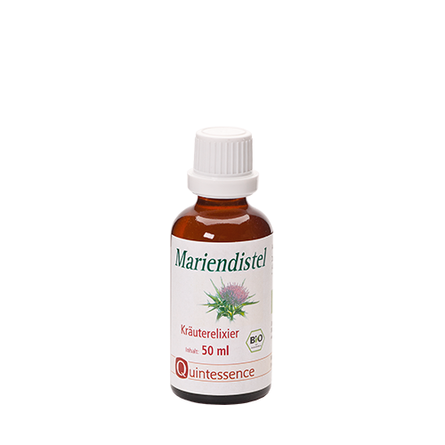 Mariendistel Kräuterelixier Bio 50 ml - Eine alt bewährte Pflanze für Menschen von heute - Vegan- Quintessence von Quintessence