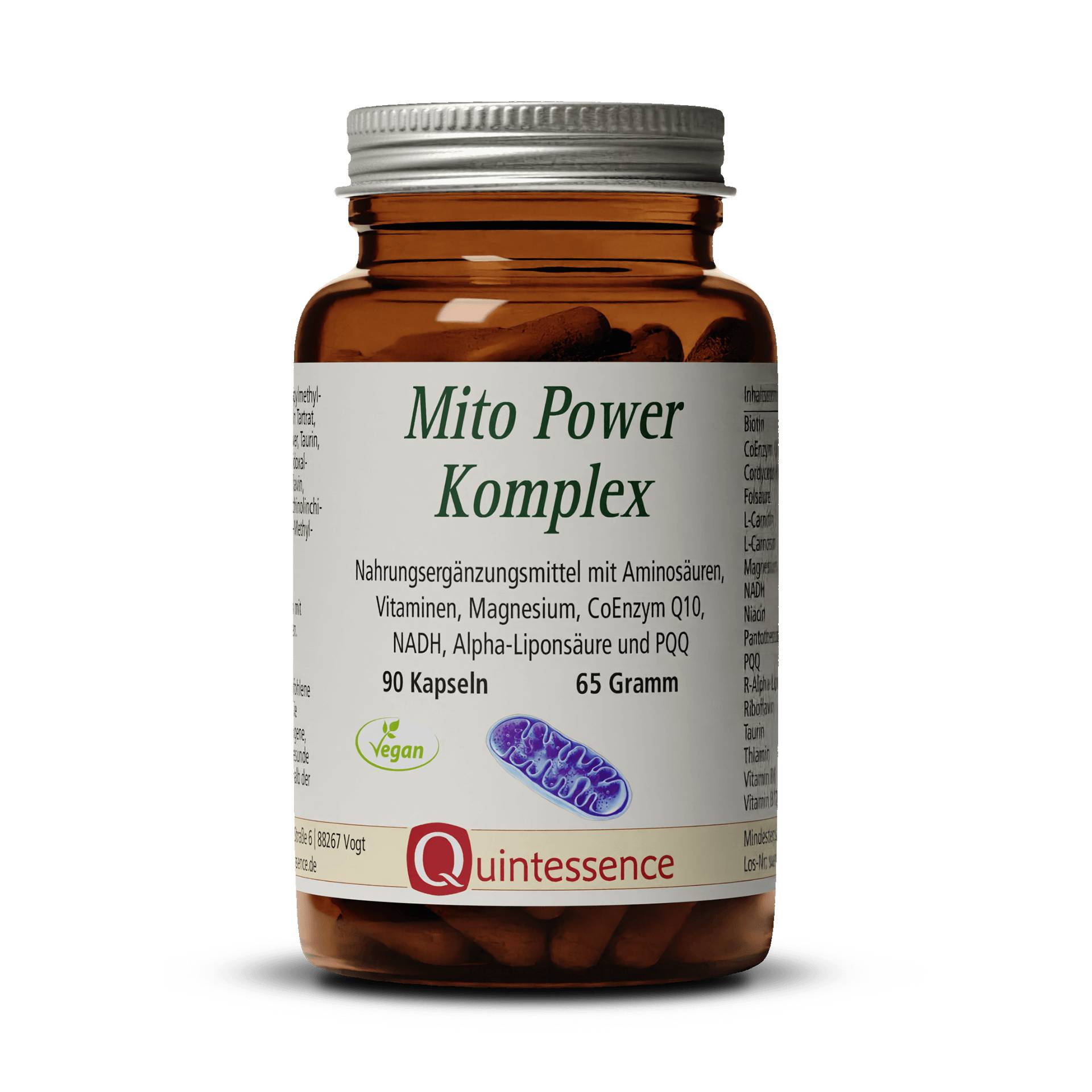 Mito Power Komplex 90 Kapseln - Für Energie und Vitalität - Vitamine und Mineralien - Vegan - Quintessence von Quintessence